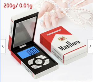 Balanza de Bolsillo Digital Pantalla LCD Marlboro 200g/0,01g